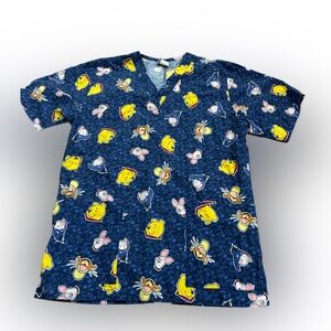 Y2K Winnie the Pooh Scrub Top